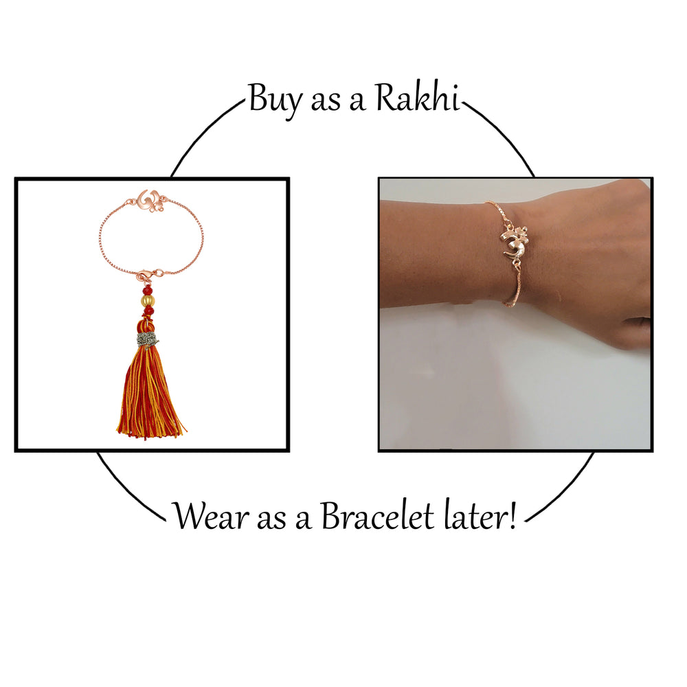 Om Couple Rakhi with Tassle