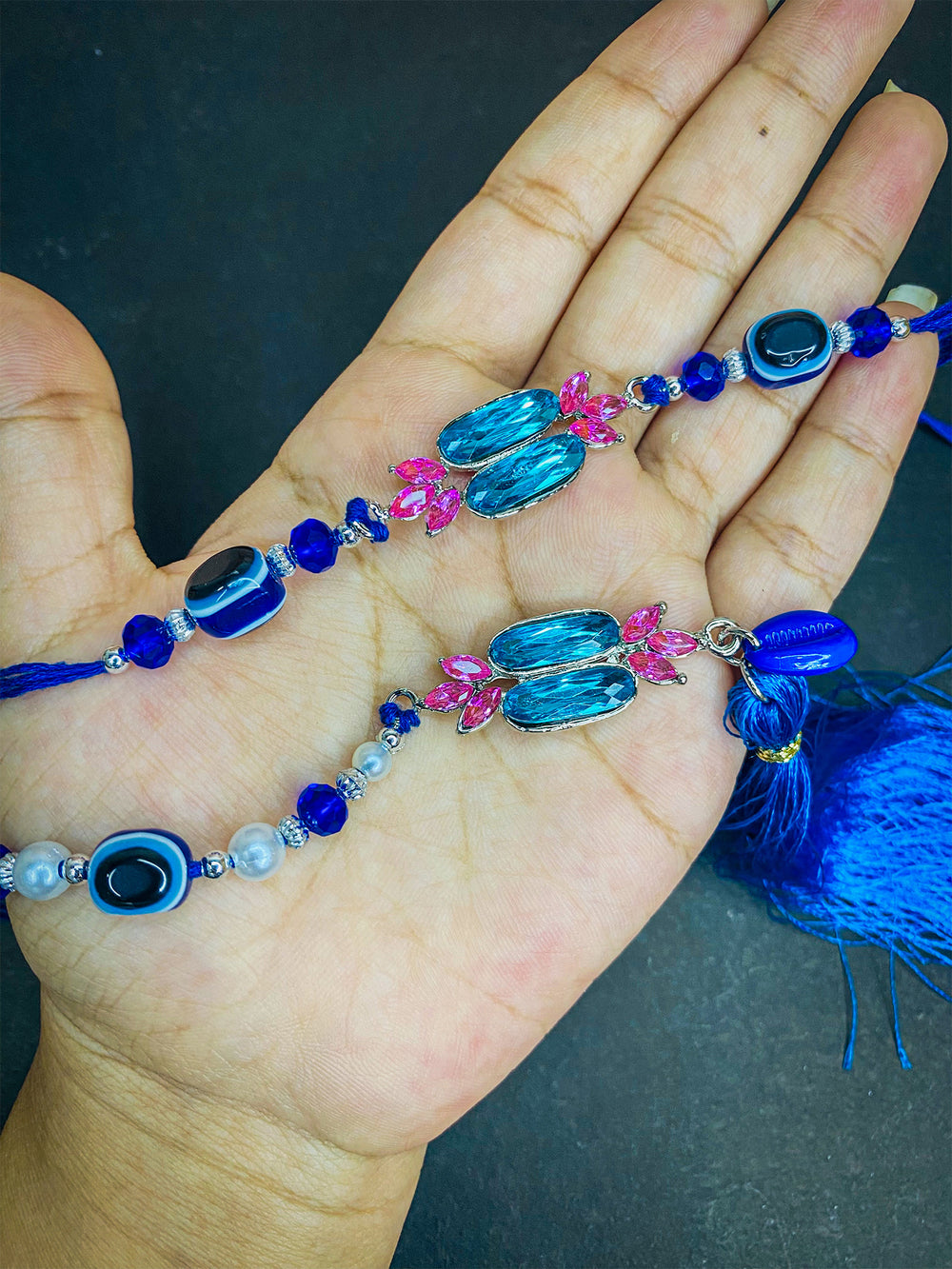 Simple and Classic Evil Eye Couple Rakhi