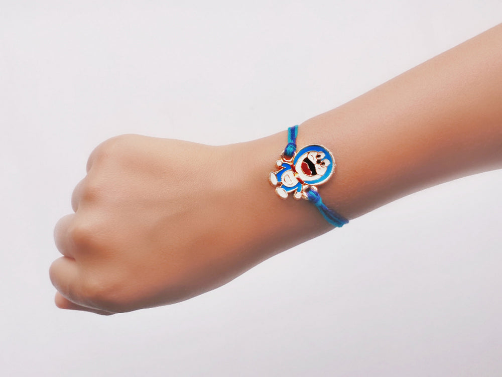 Combo of Peacock Shaped and Cartoon Meenakari Work Bhaiya Bhabhi Bhatija Rakhi