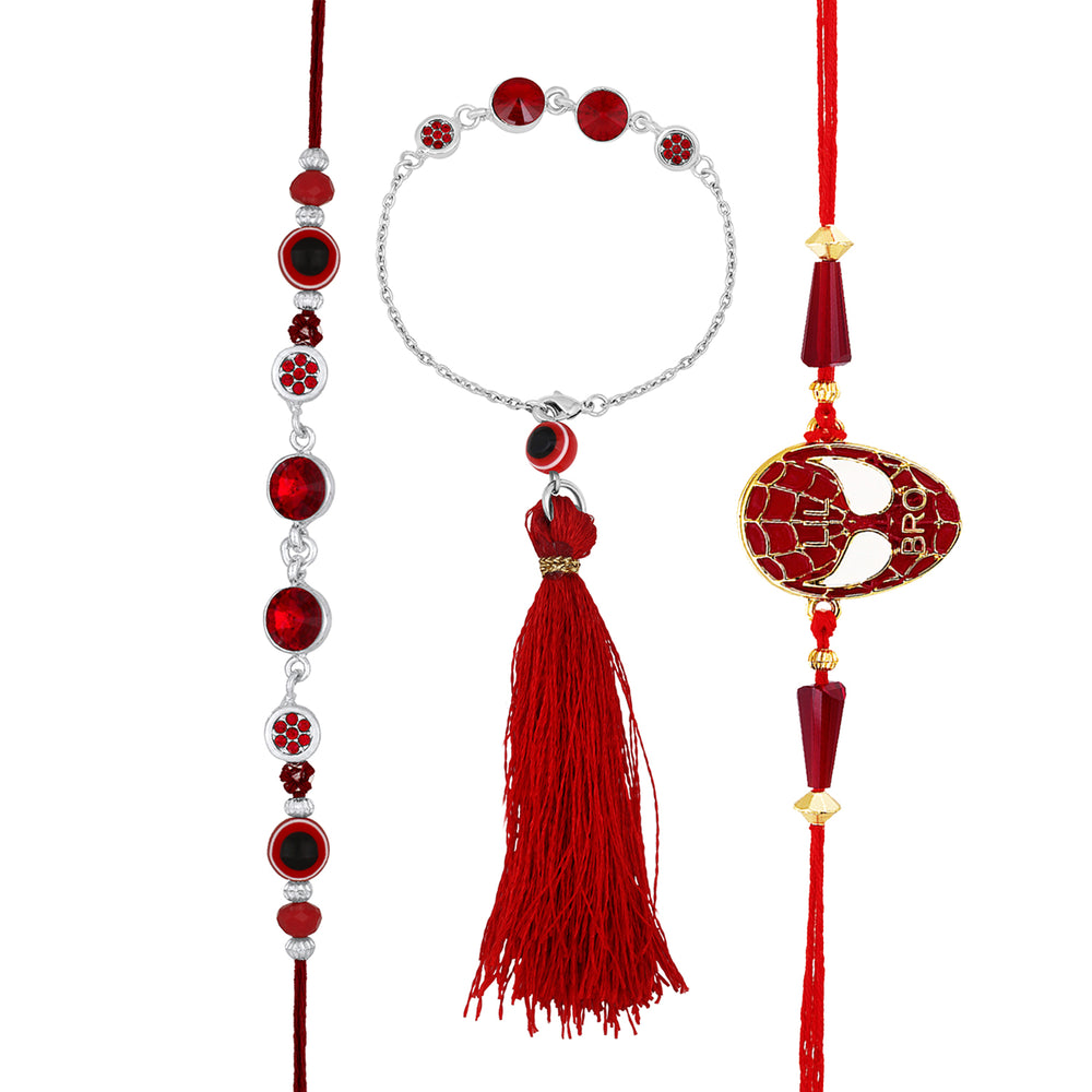 Evil Eye and Super Hero Family Rakhi Combo