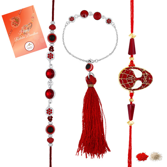 Evil Eye and Super Hero Family Rakhi Combo