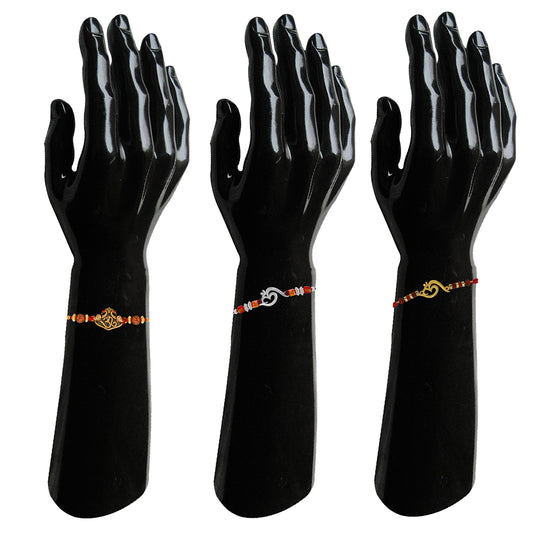 Combo of OM, Hanuman, Ganesha Religious Rakhis