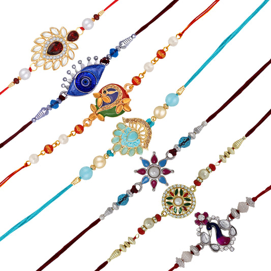 Combo of 7 Fancy Rakhis