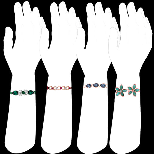 Combo of 7 Colourful Rakhis