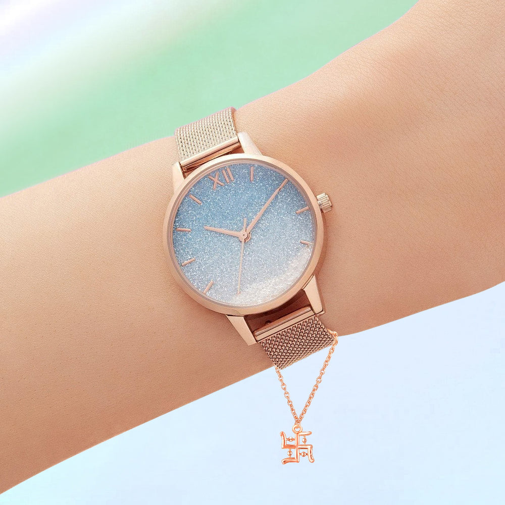 Swastik Shaped Watch Charm
