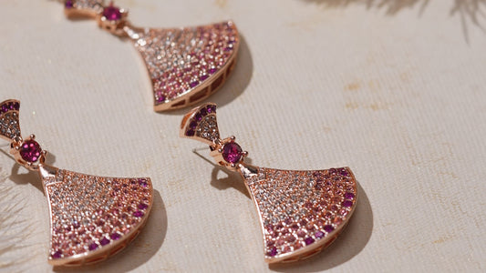 Gradient Big Skirt Pendant Necklace Set